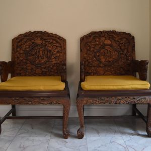 Carved Arm Chairs