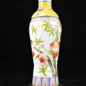 Peking Glass Vase with Peach Motif